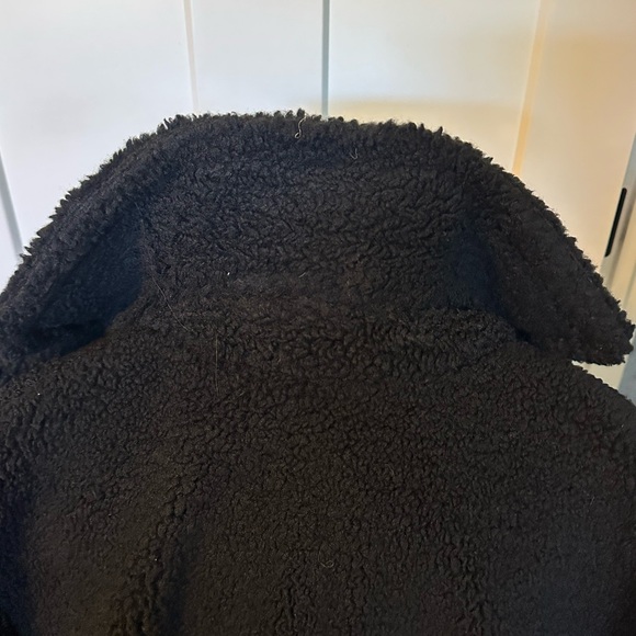 LOFT Cozy Black Sherpa Coat - Picture 14 of 14